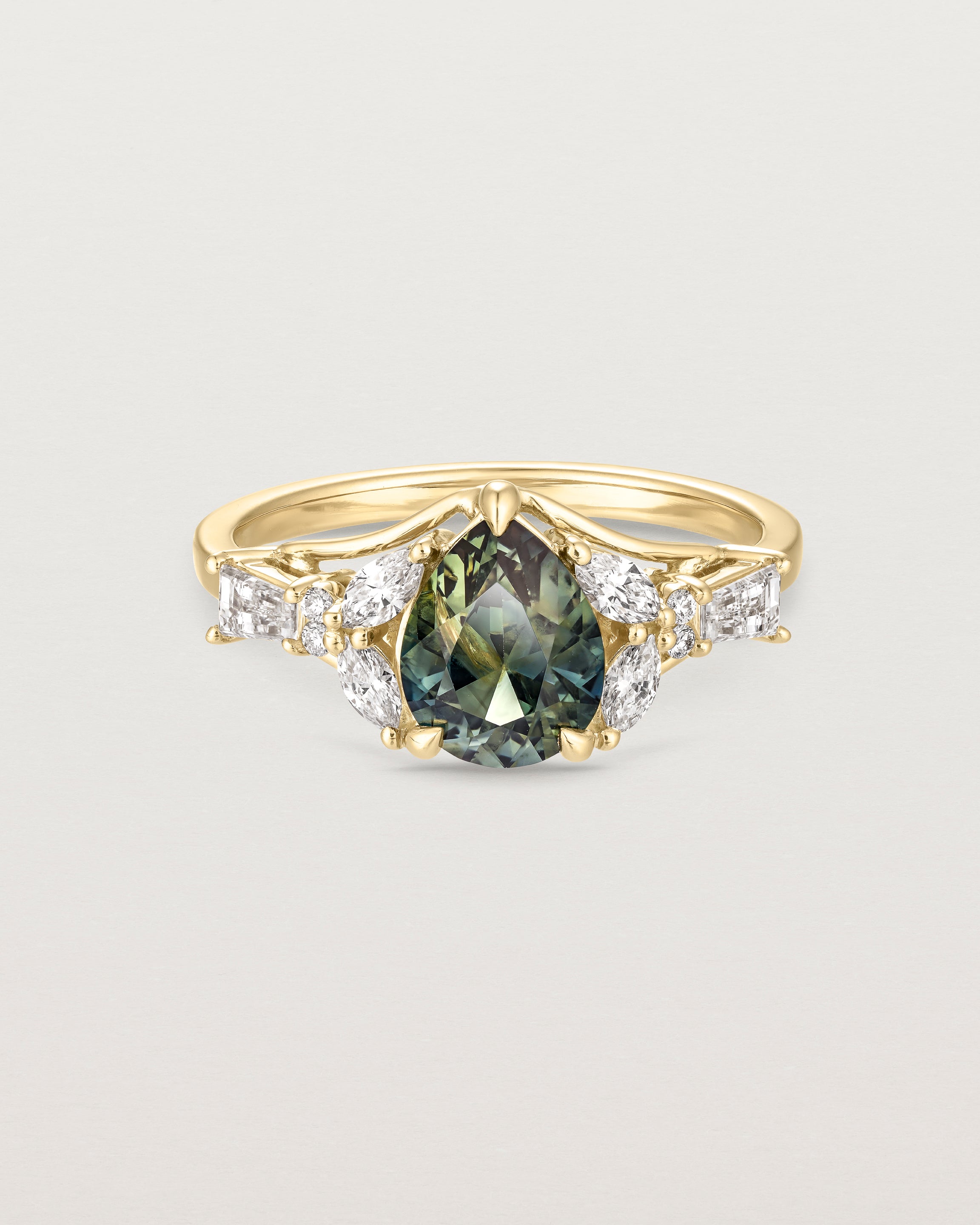 Iris Cluster Ring | Sapphire & Diamond