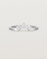 Front view of the Odette Crown Ring | Fit Ⅰ | White Gold.