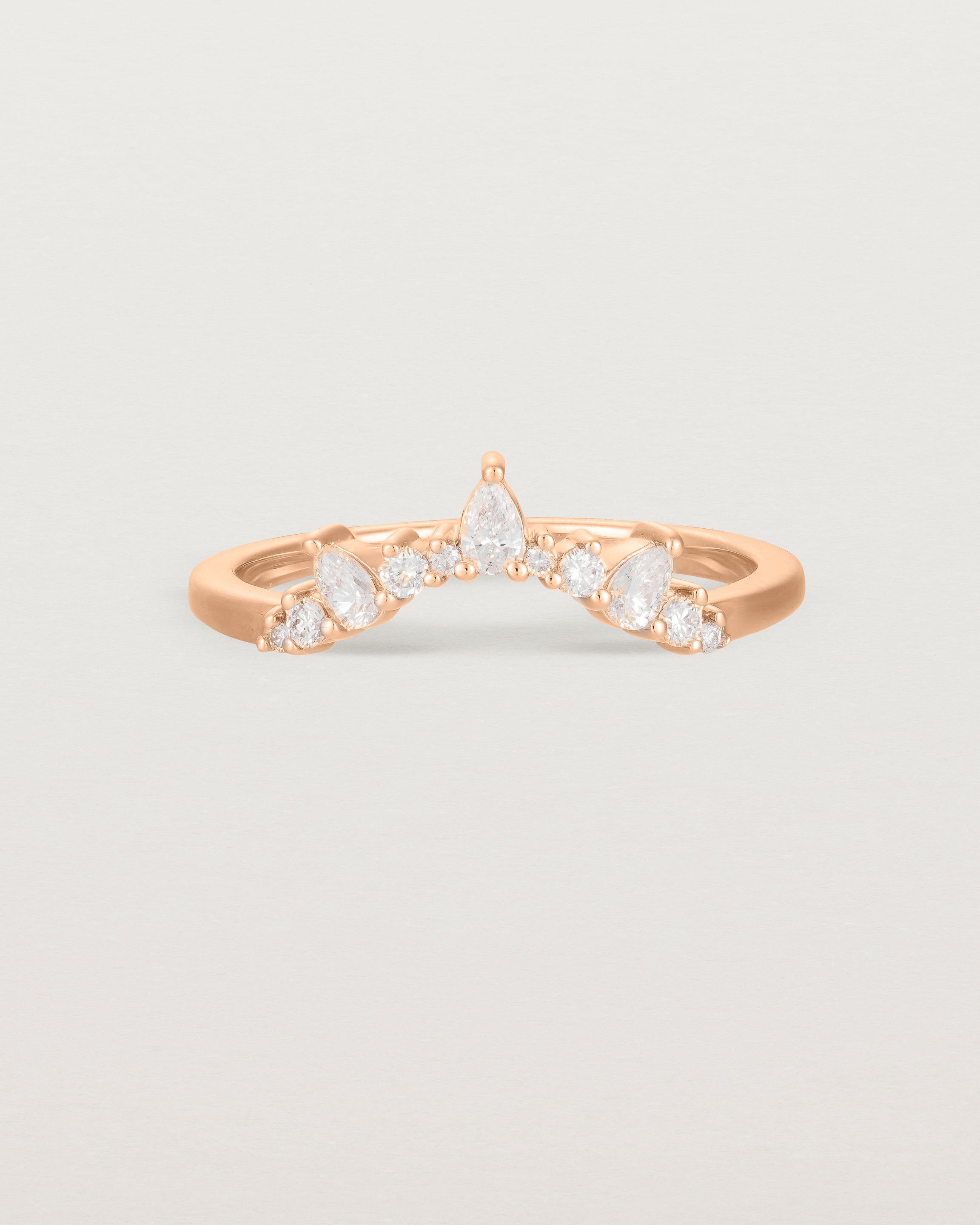 Front view of the Odette Crown Ring | Fit ‚III | Rose Gold.