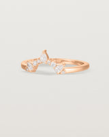 Angled view of the Odette Crown Ring | Fit Ⅱ | Rose Gold.