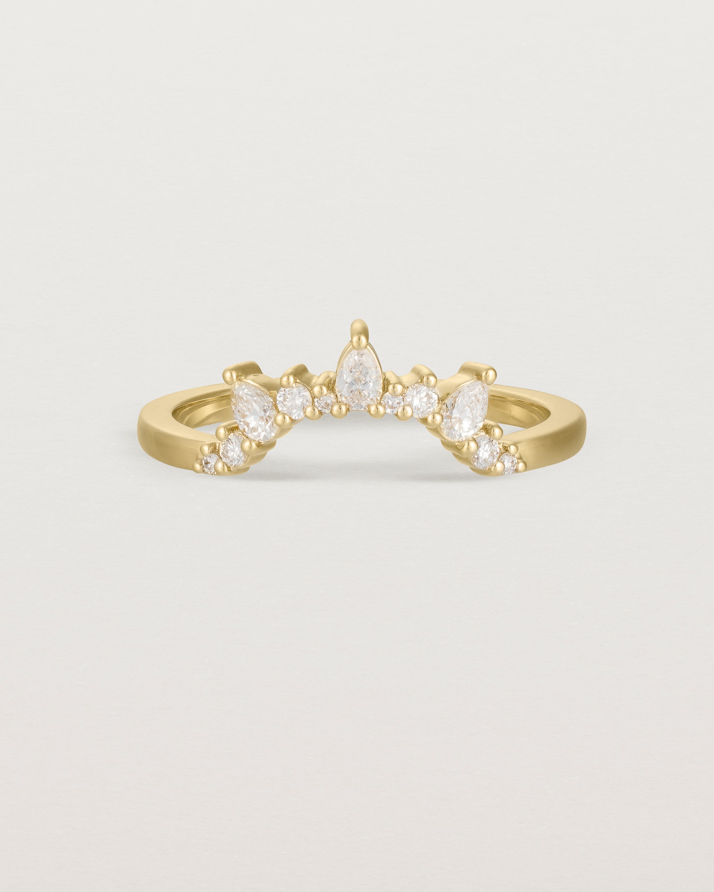 Front view of the Front view of the Odette Crown Ring | Fit Ⅳ | Yellow Gold.