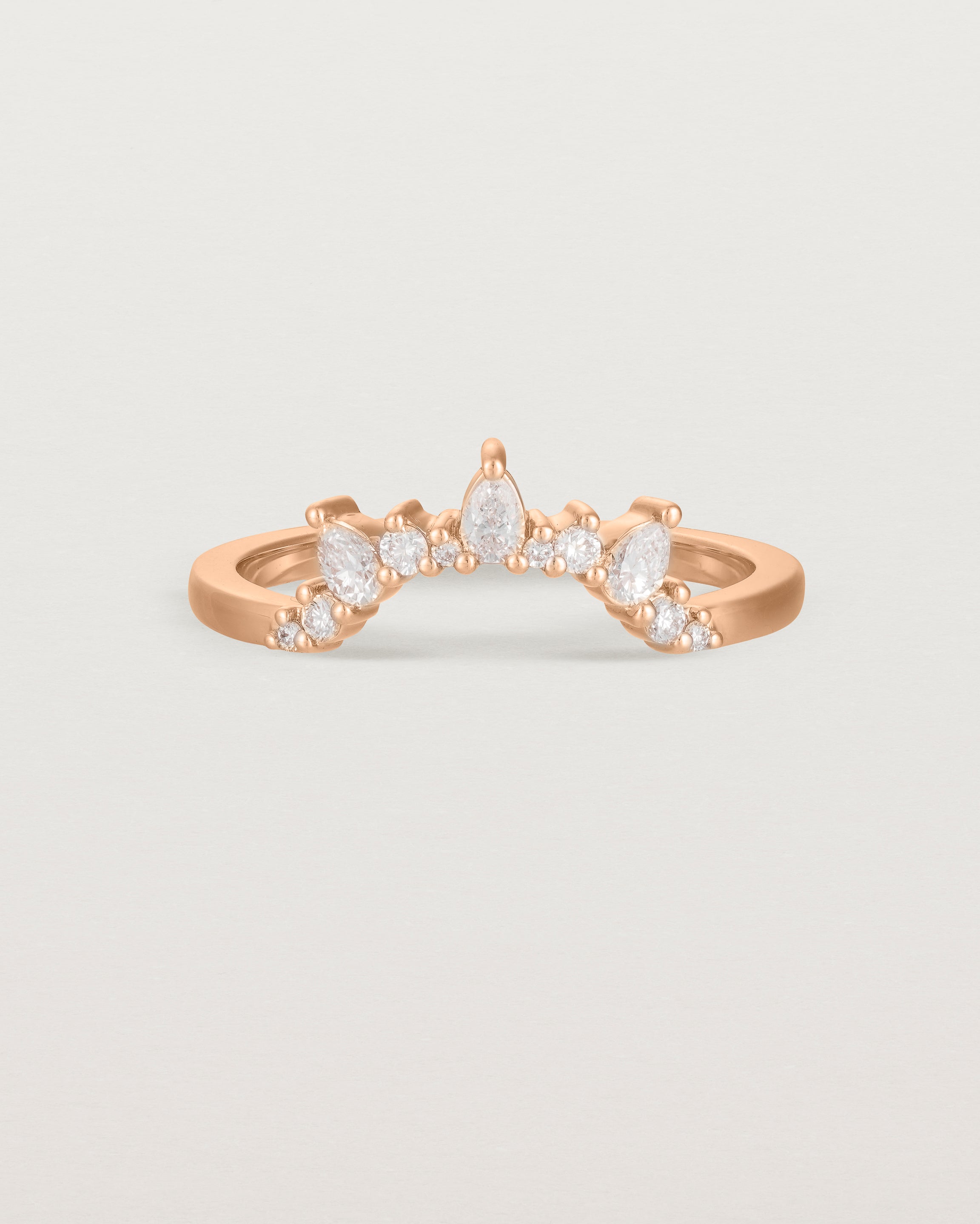 Front view of the Odette Crown Ring | Fit Ⅳ | Rose Gold.