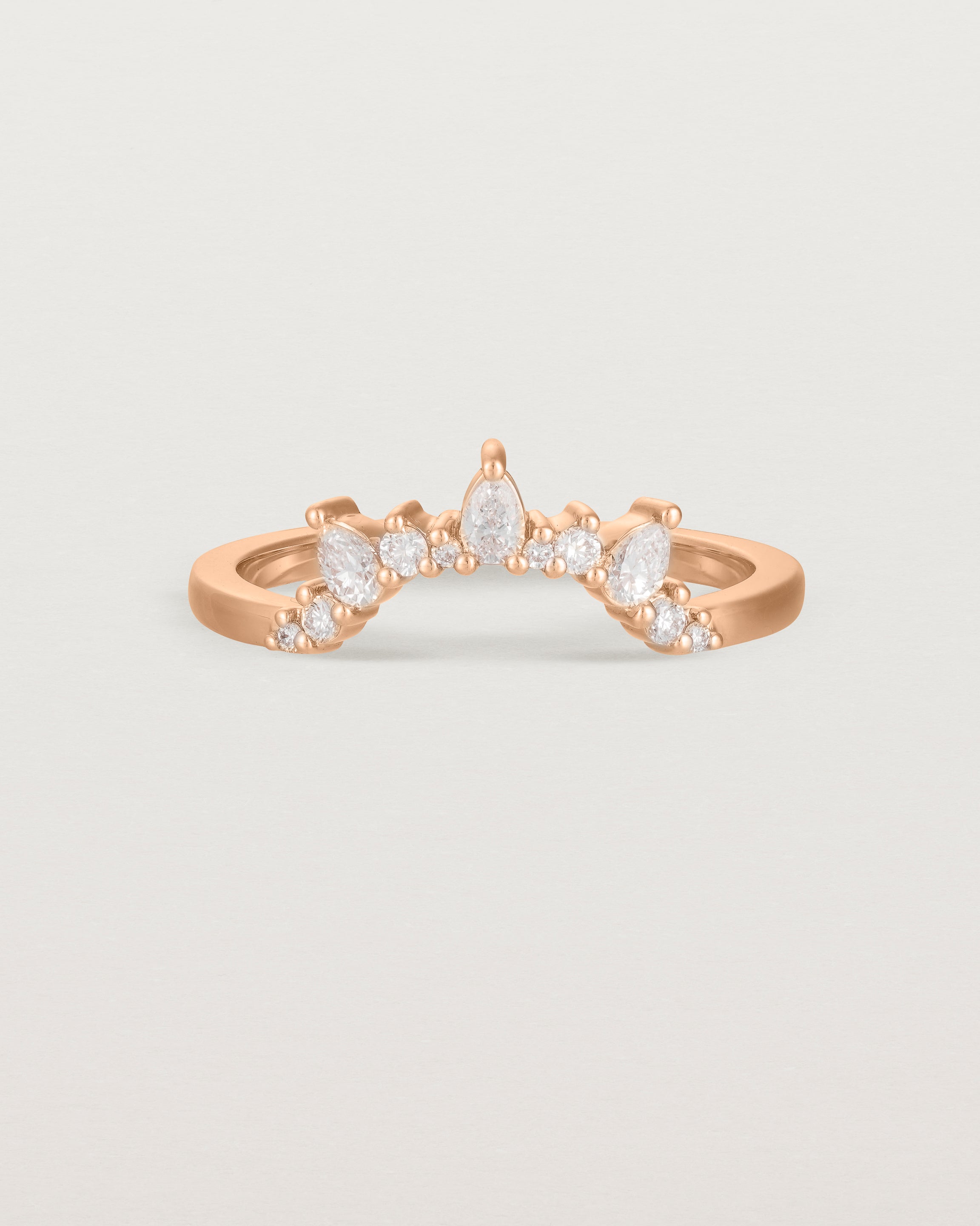 Front view of the Odette Crown Ring | Fit ‚IV | Rose Gold.