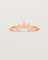 Front view of the Odine Crown Ring | Fit Ⅰ | Rose Gold.