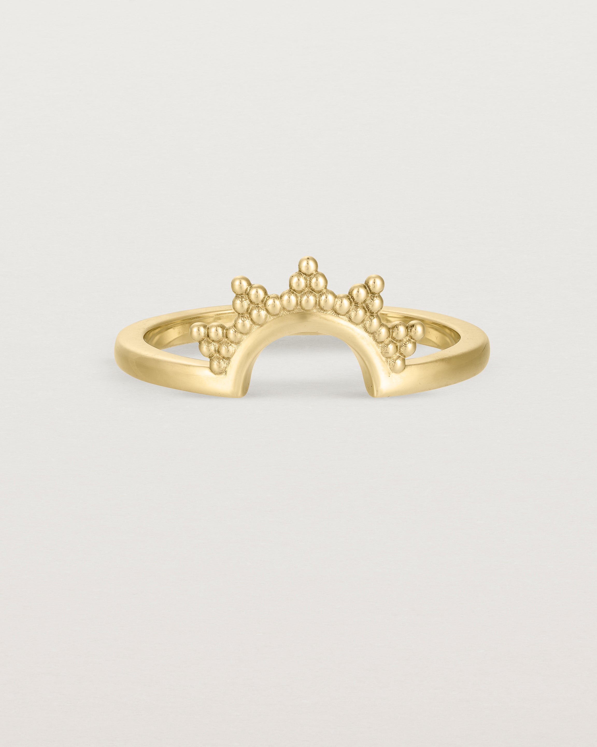 Front view of the Odine Crown Ring | Fit Ⅱ | Yellow Gold.