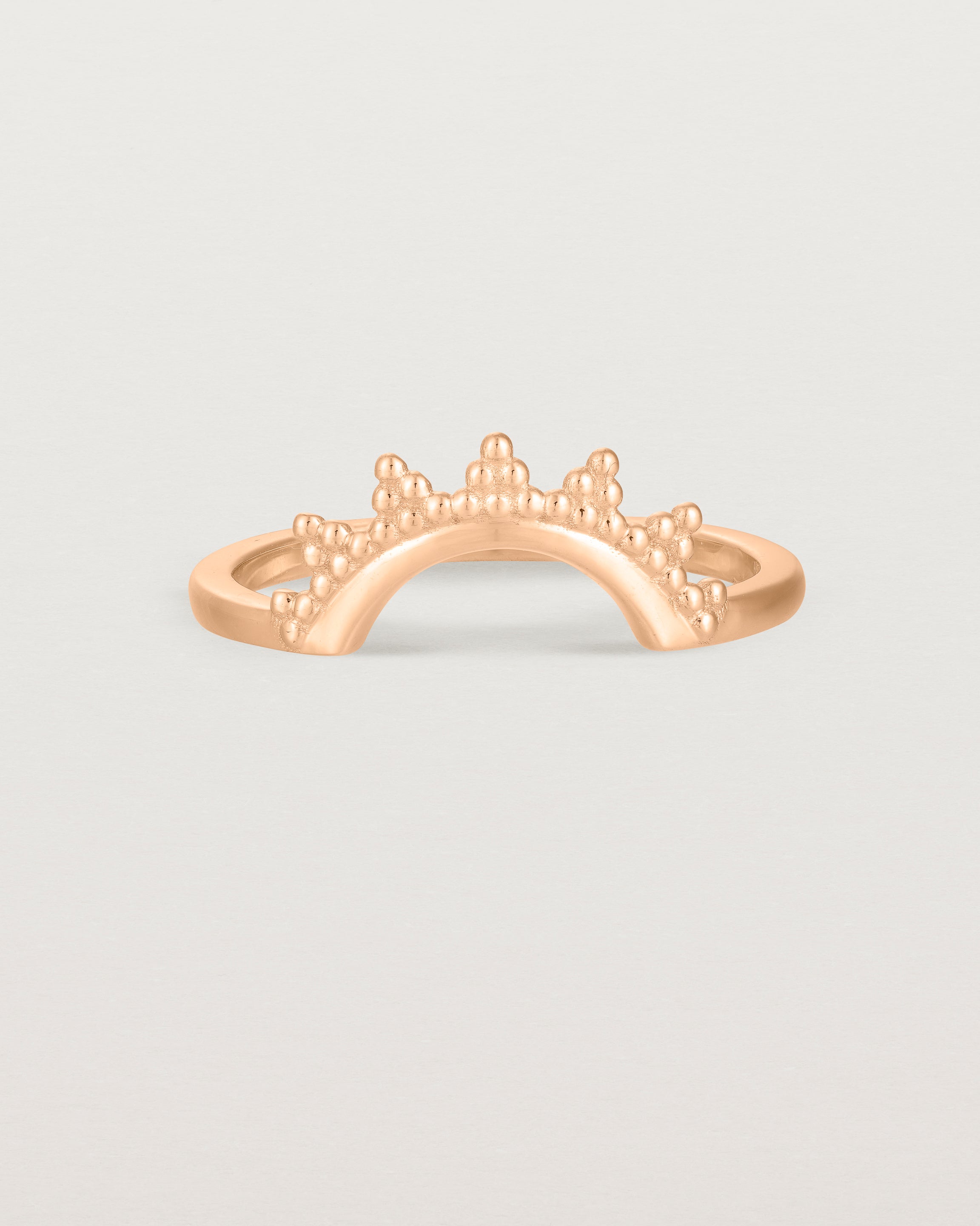 Front view of the Odine Crown Ring | Fit Ⅳ | Rose Gold.