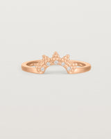 Front view of the Odine Diamond Crown Ring | Fit Ⅰ | Rose Gold.