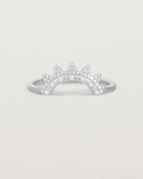 Front view of the Odine Diamond Crown Ring | Fit Ⅳ | White Gold.