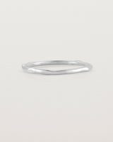 Front view of the Organic Stacking Ring in Sterling Silver.