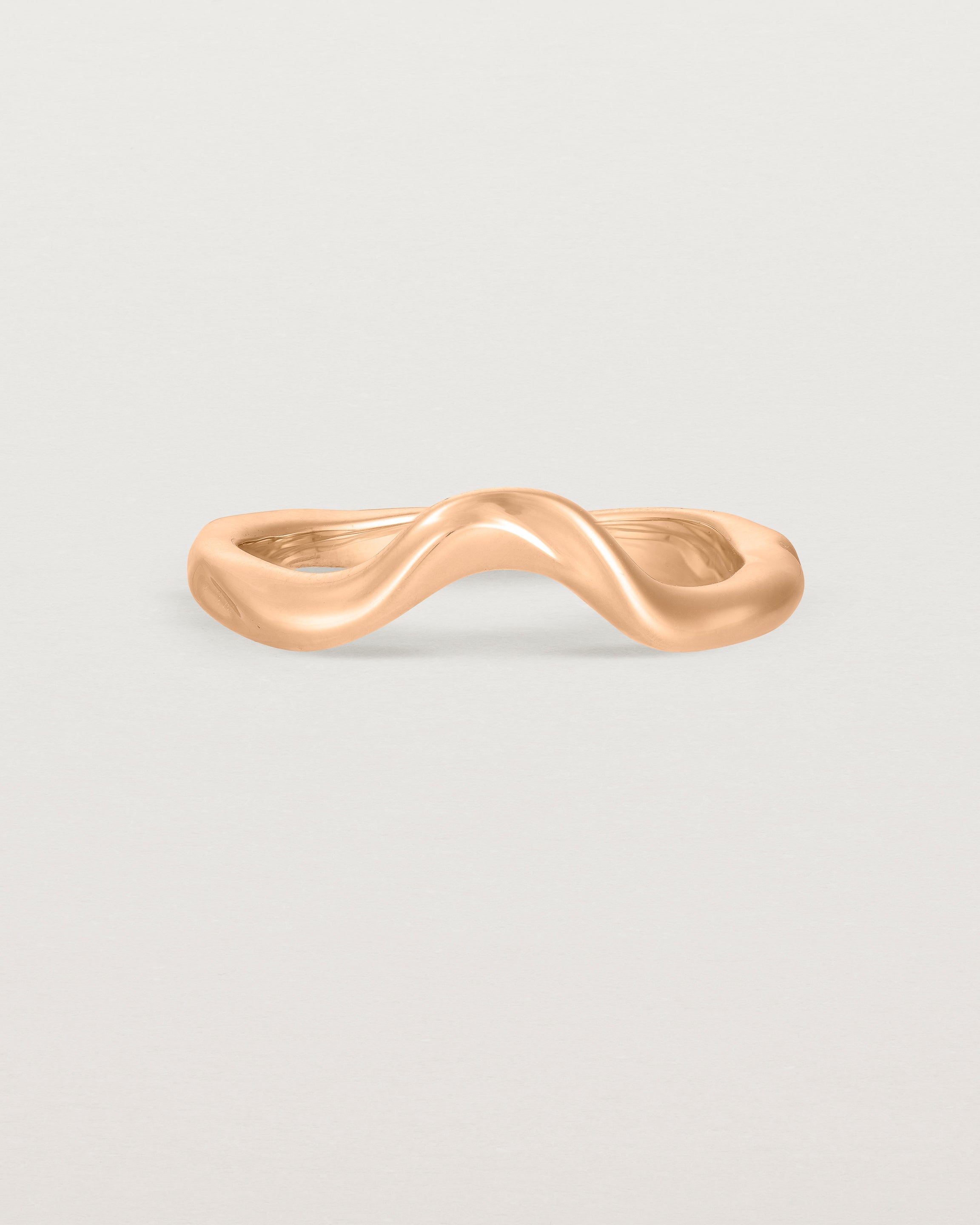 Front view of the Organic Crown Ring | Fit Ⅳ | Rose Gold.