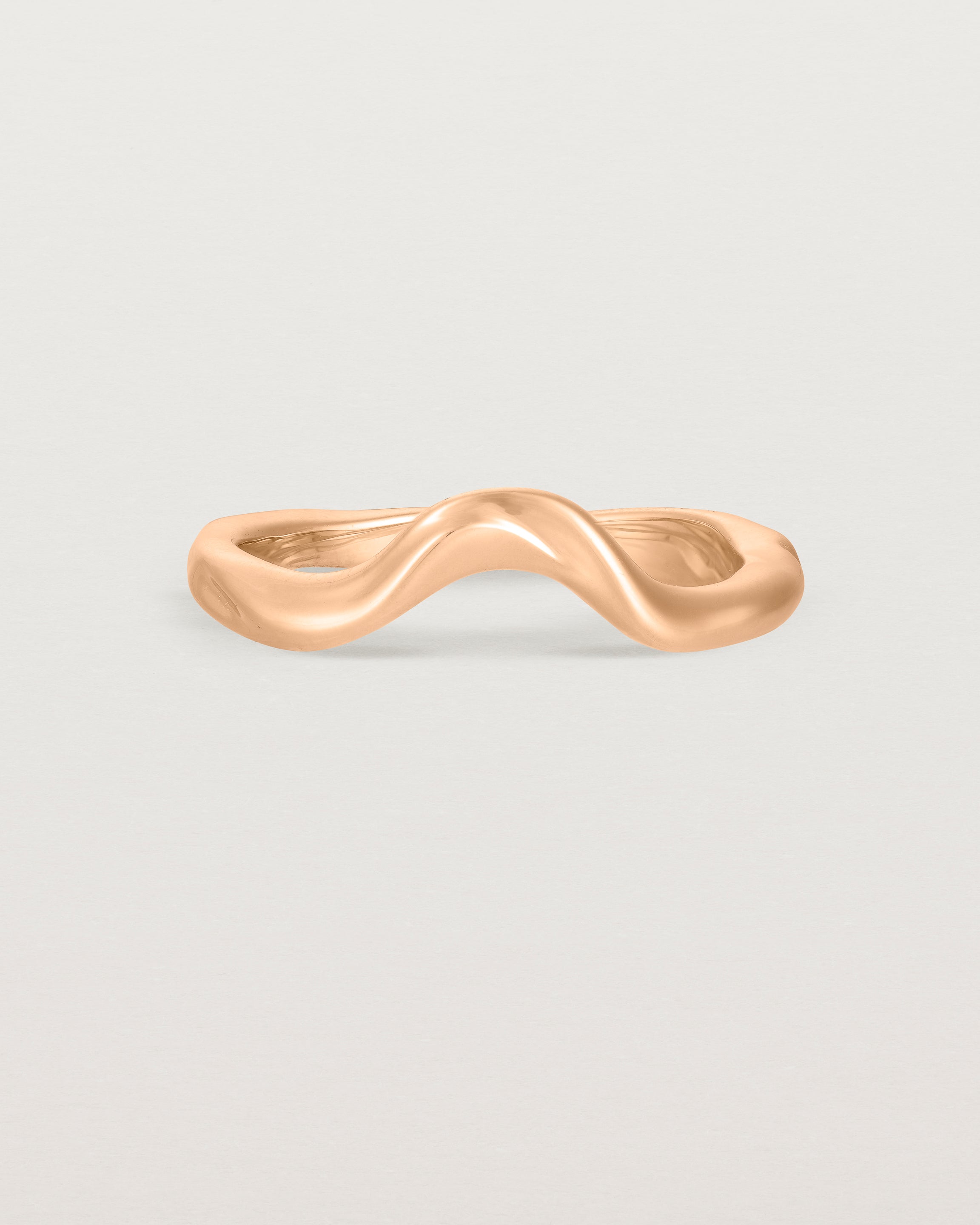 Front view of the Organic Crown Ring | Fit ‚IV | Rose Gold.