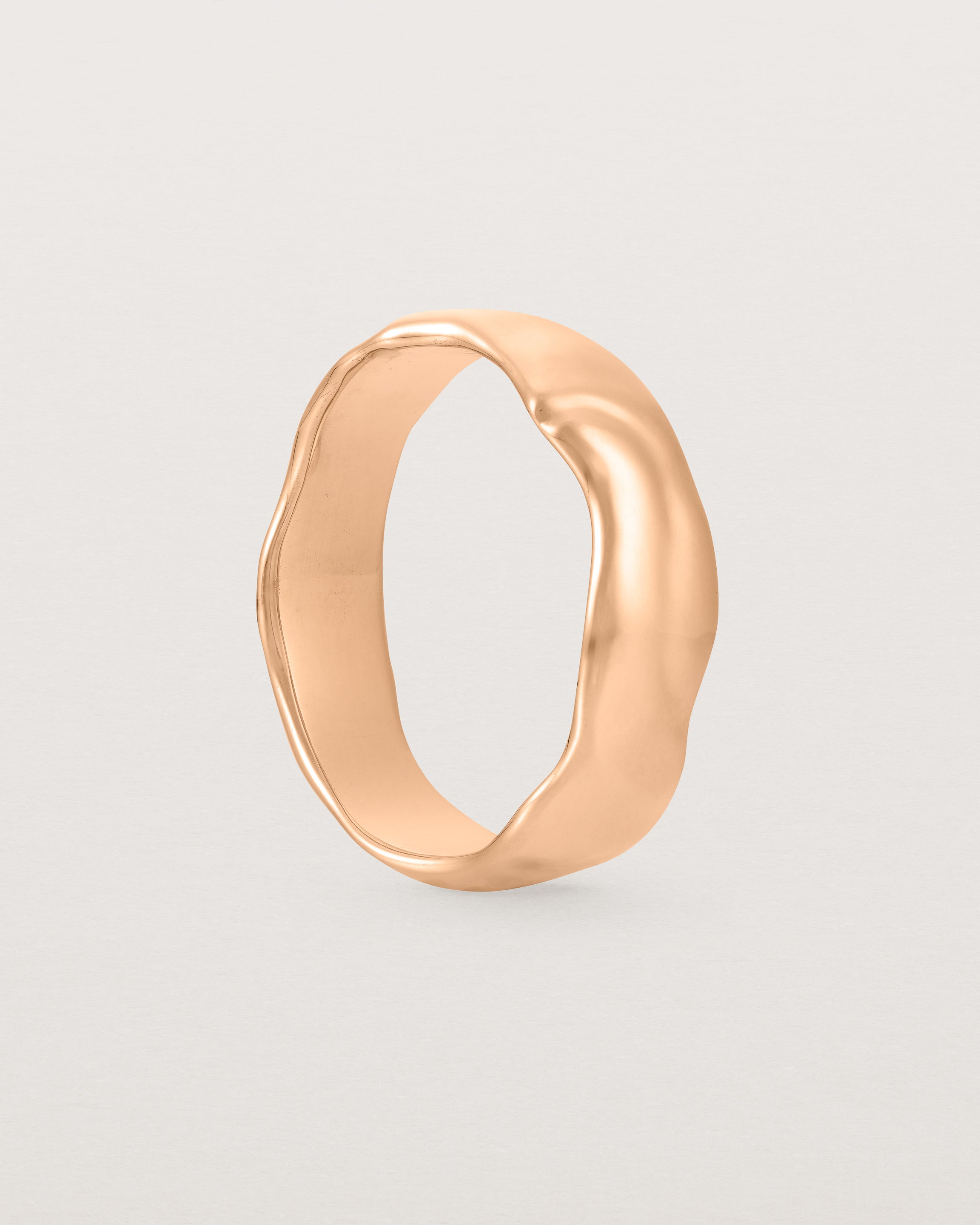The Organic Wedding Ring | 6mm | Rose Gold. 