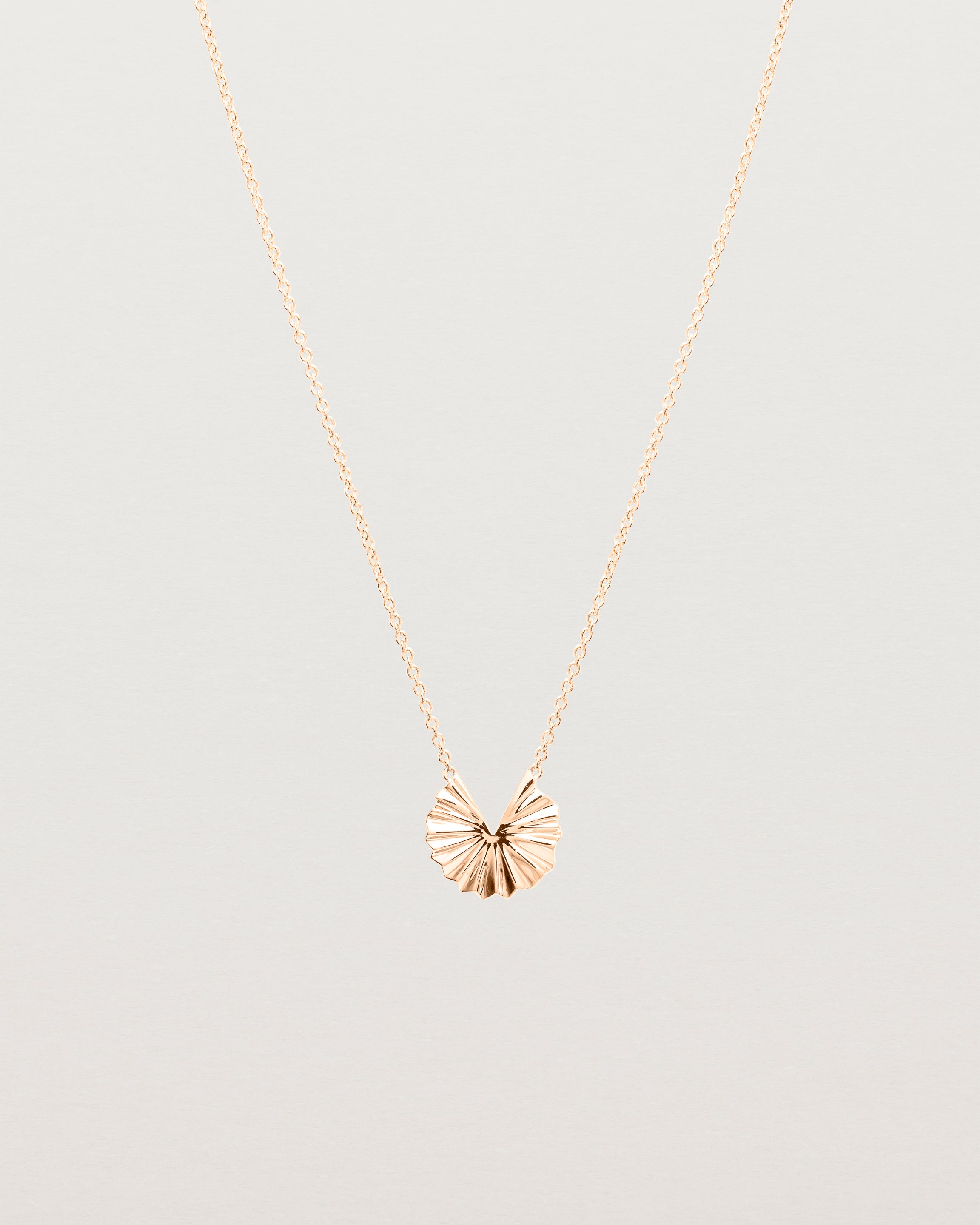 Front view of the Pan Necklace | Rose Gold.