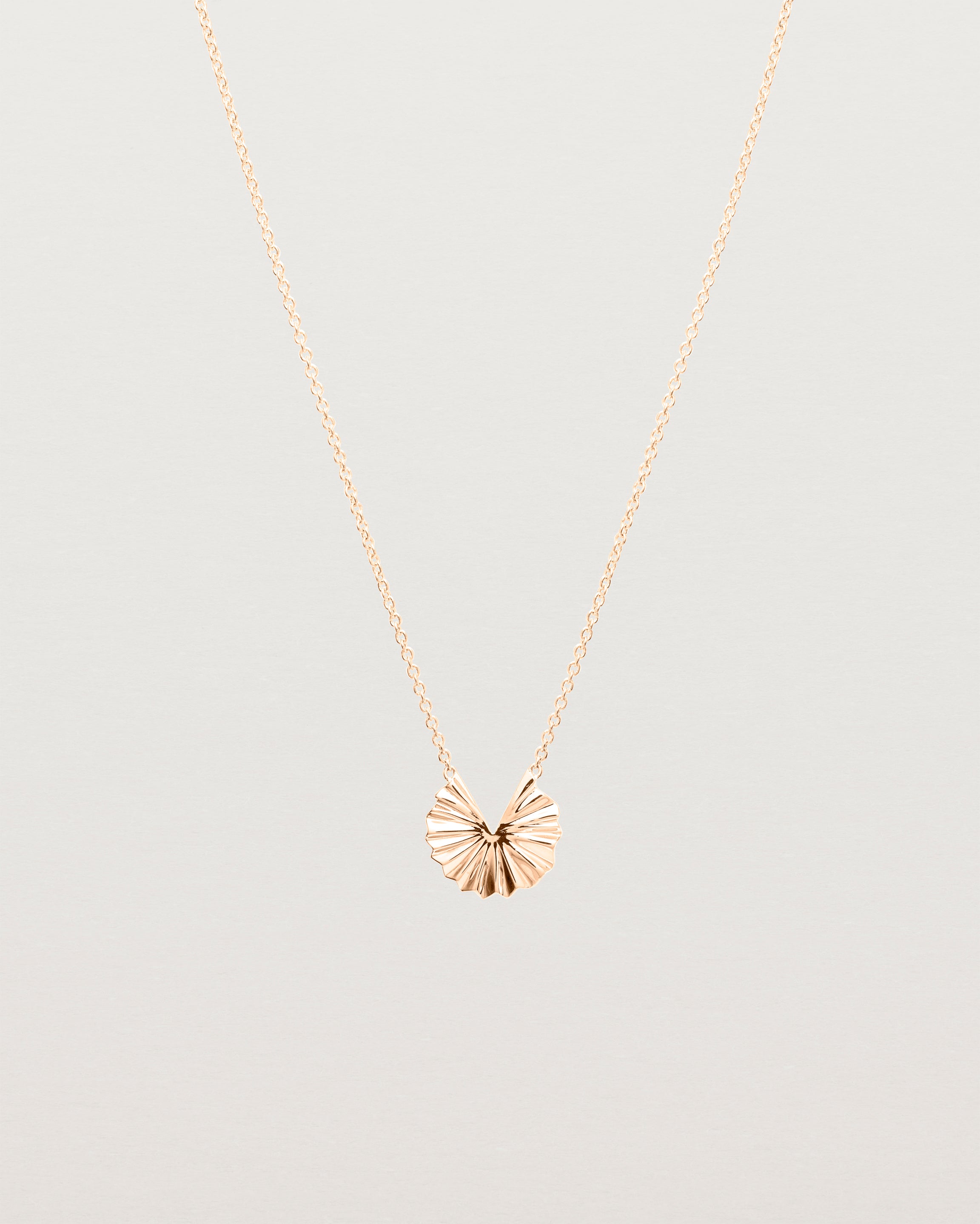 Front view of the Pan Necklace | Rose Gold.