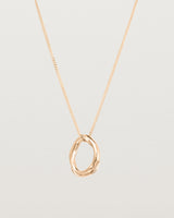 Front view of the Petite Dalí Necklace in rose gold.