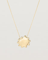 Front view of the Petite Dotted Mana Necklace | Yellow Gold