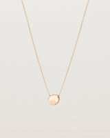 Front view of the Petite Mana Necklace in rose gold.