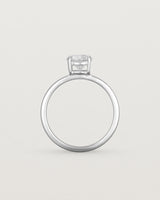 Standing view of the Petite Una Round Solitaire | Laboratory Grown Diamond | White Gold.