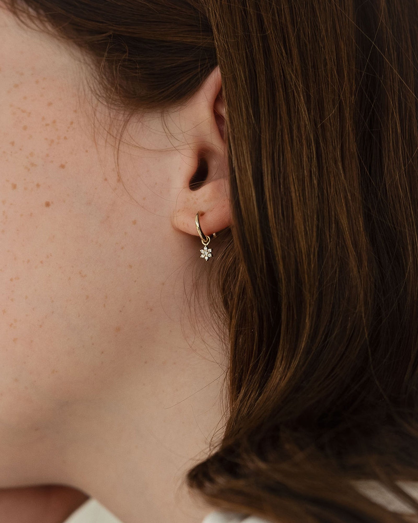 Petits Starburst Hoops | Diamond