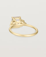 Back view of Posie Ring with rutilated quartz in yellow gold