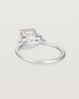 Back view of Posie Ring with rutilated quartz in white gold