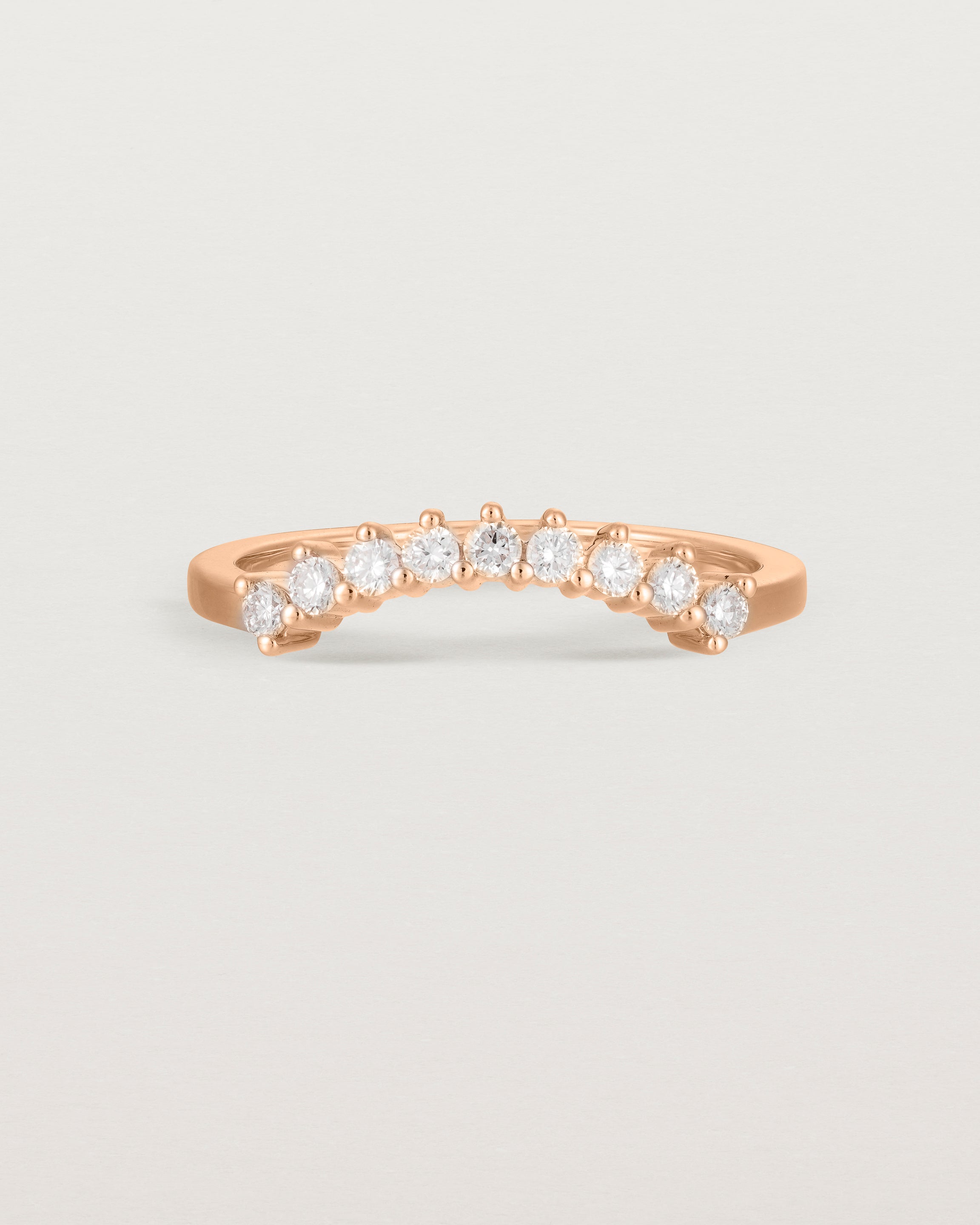 Front view of the Reina Crown Ring | Fit Ⅲ | Rose Gold.