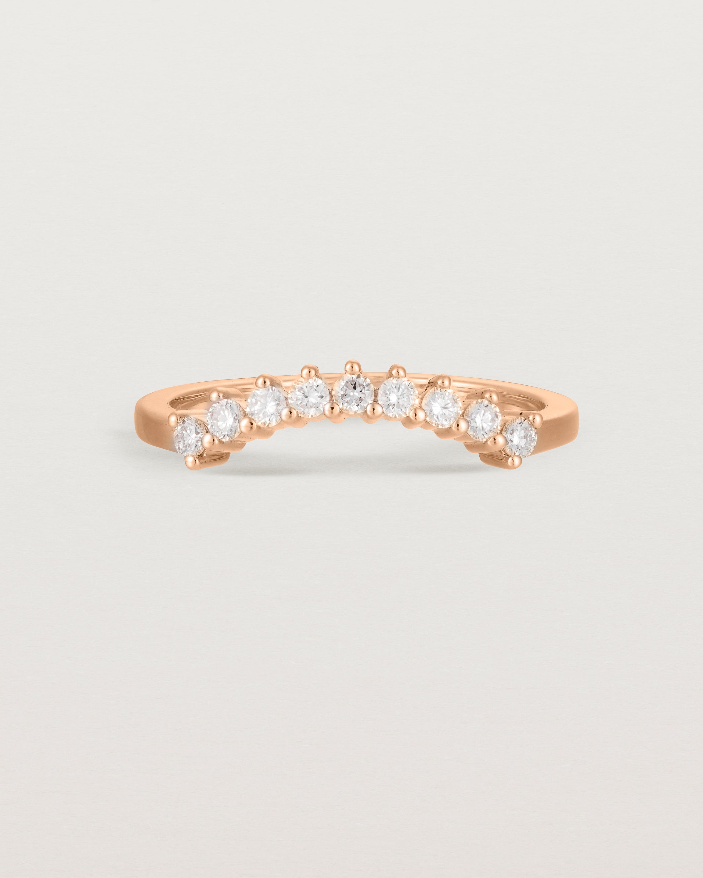Front view of the Reina Crown Ring | Fit ‚III | Rose Gold.