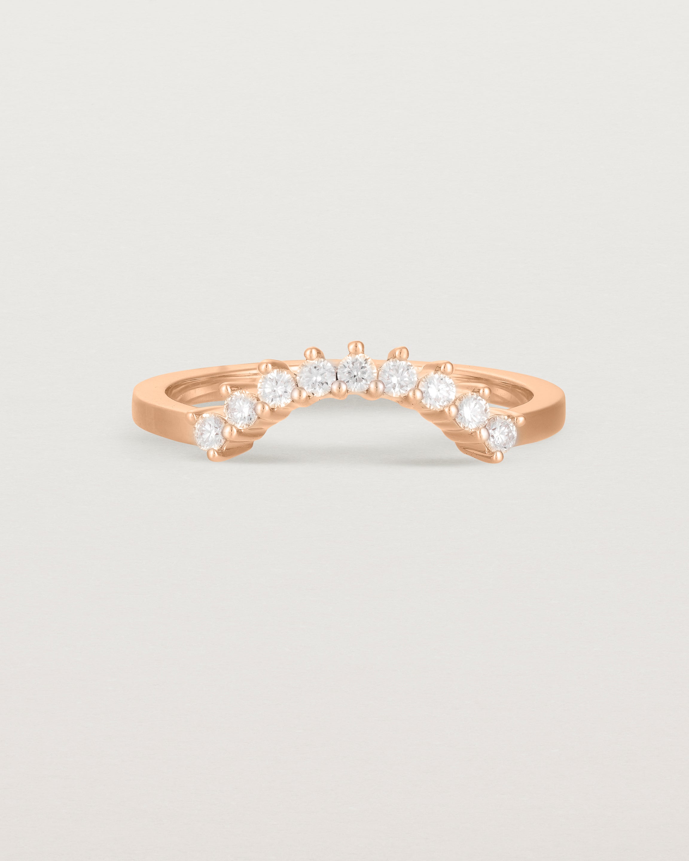 Front view of the Reina Crown Ring | Fit ‚IV | Rose Gold.
