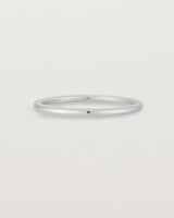 Our fine round wedding band in white gold