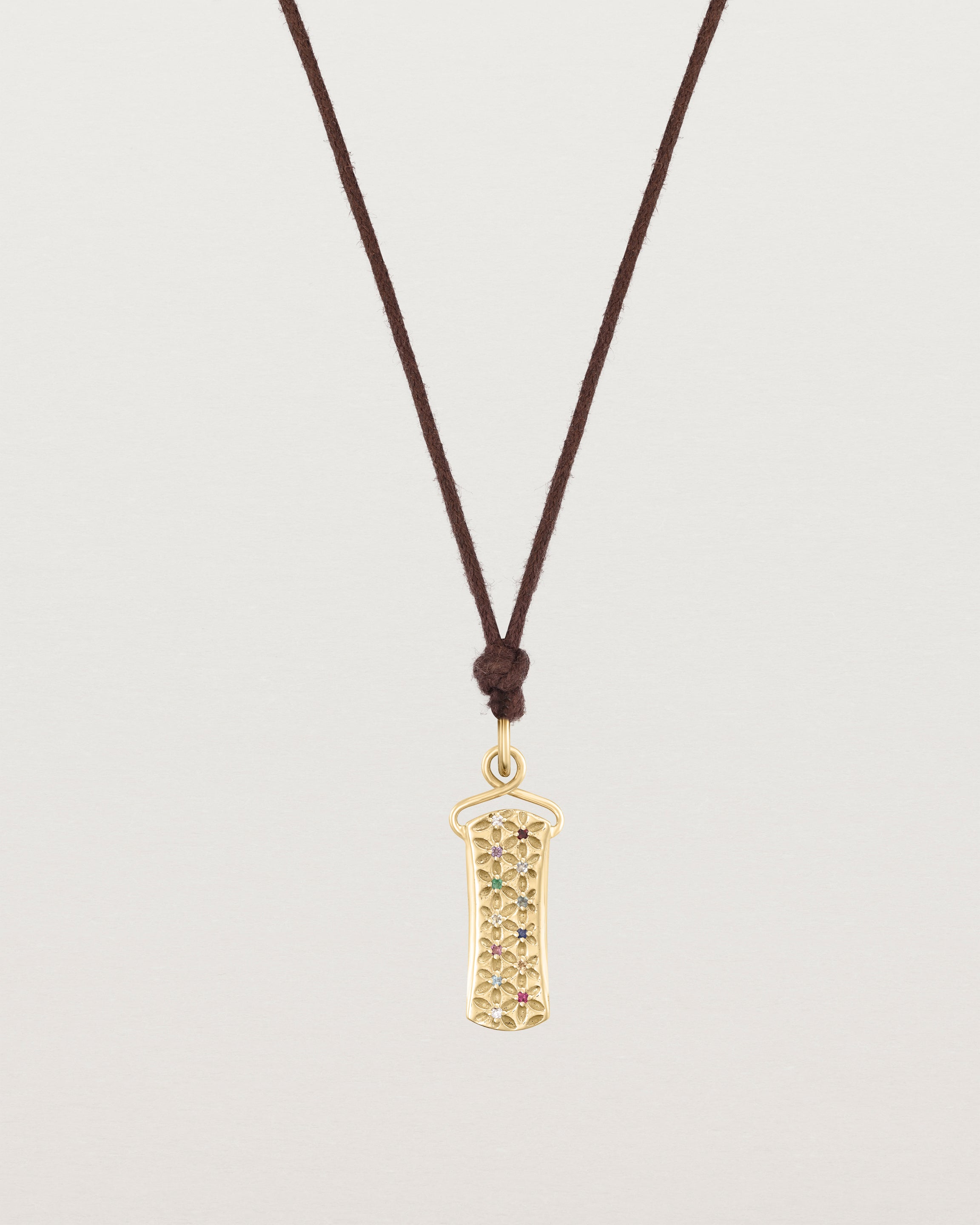 Saira Necklace | Birthstone & Cotton Cord