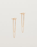 A pair of Sena Loop Studs | Diamonds | Rose Gold