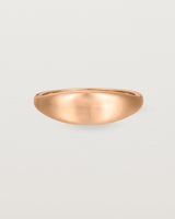 Front view of the Seule Ring in Rose Gold.