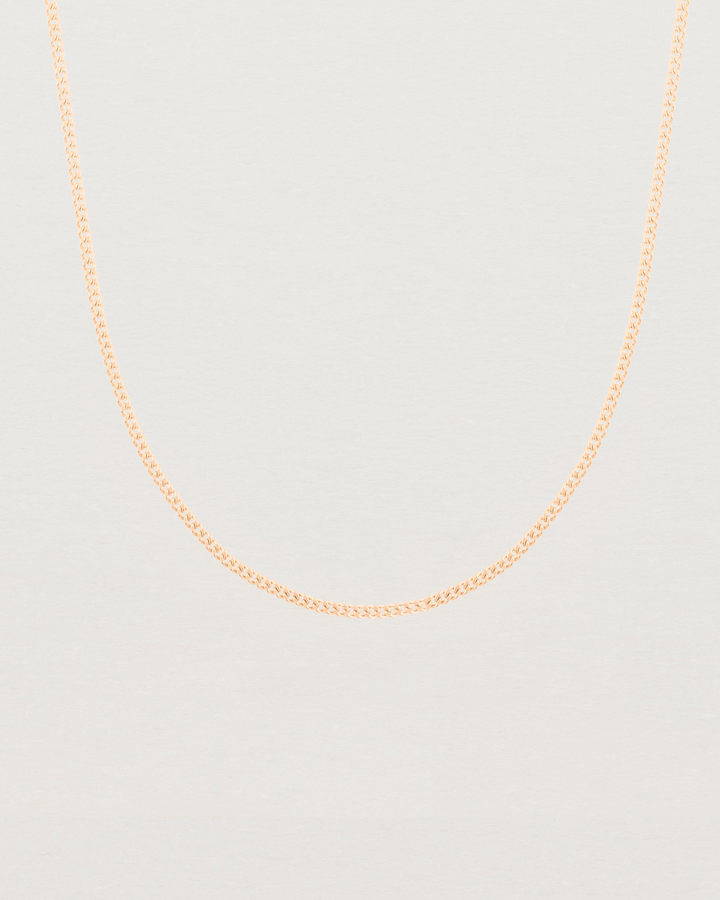Front view of the Simple Chain Necklace | Rose Gold