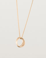 Side view of the Front view of the Six Oval Necklace | Rose Gold.