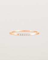 Front view of the Six Stone Queenie Ring | Diamonds in Rose Gold.