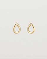 Front view of the Small Dena Studs in yellow gold.