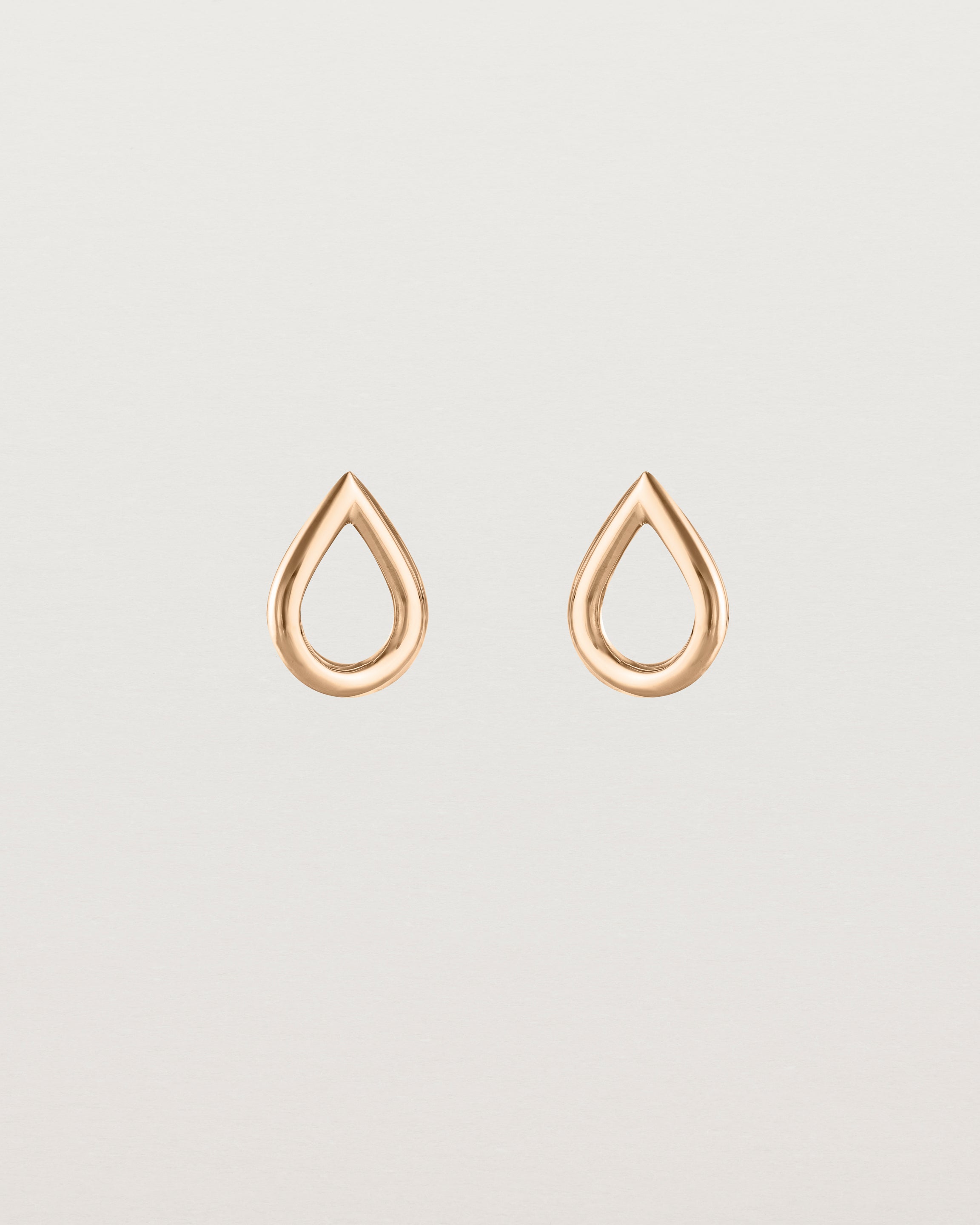 Front view of the Small Dena Studs in rose gold.
