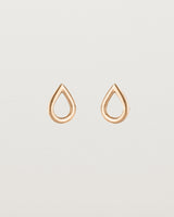 Front view of the Small Dena Studs in rose gold.