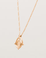 The Solluné Necklace | Rose Gold angled.