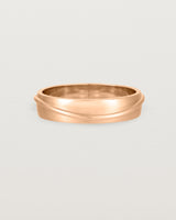 Side view of the Surge Wedding Ring | 5mm | Rose Gold.