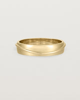 Side view of the Surge Wedding Ring | 5mm | Yellow Gold.
