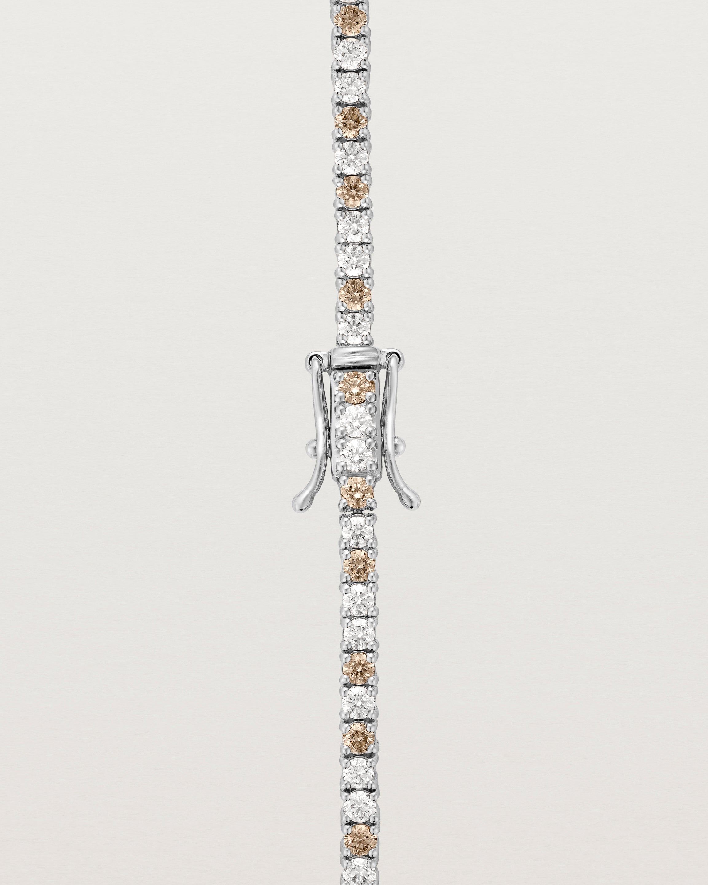 Leora Tennis Bracelet | Champagne & White Diamond