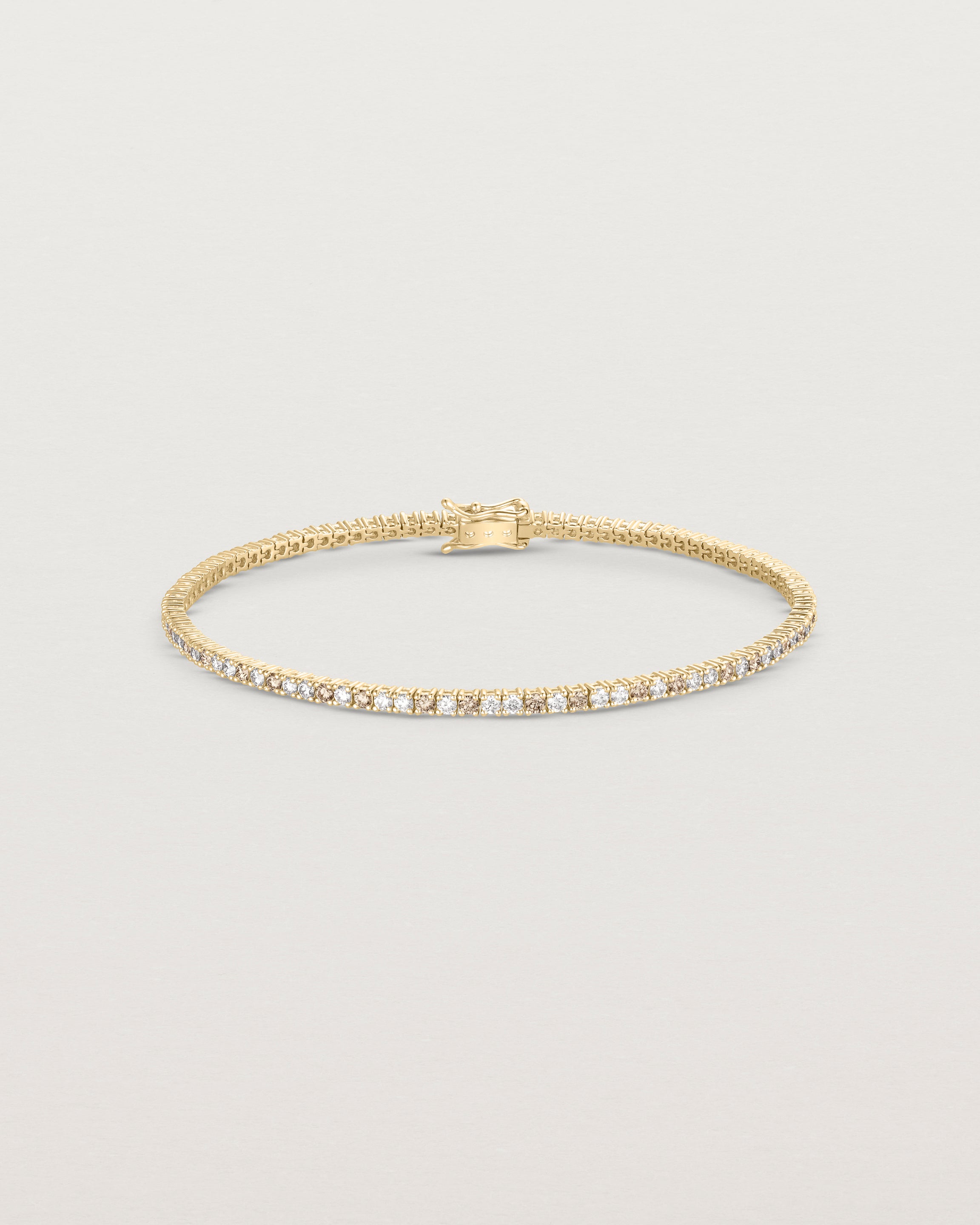 Leora Tennis Bracelet | Champagne & White Diamond