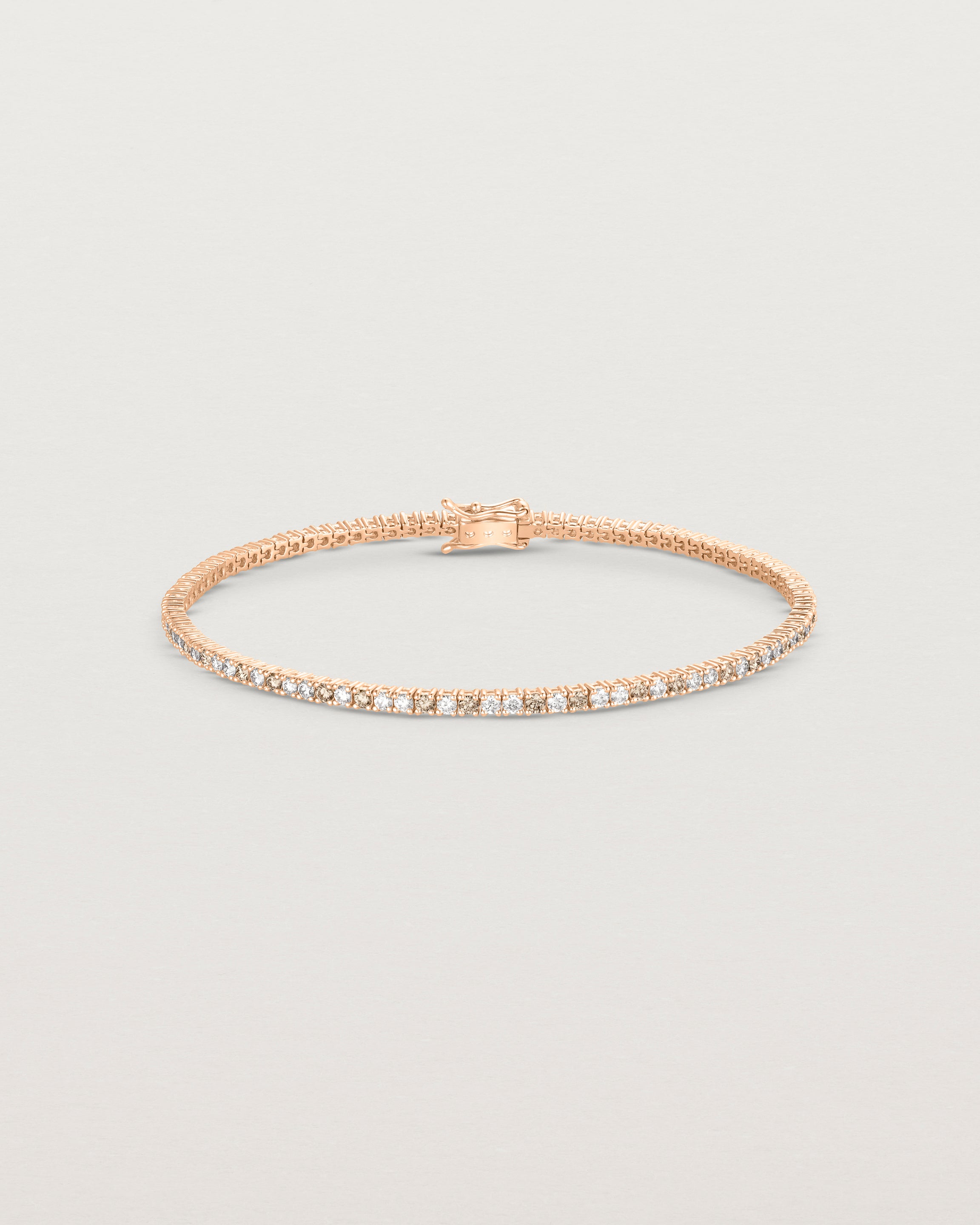 Leora Tennis Bracelet | Champagne & White Diamond