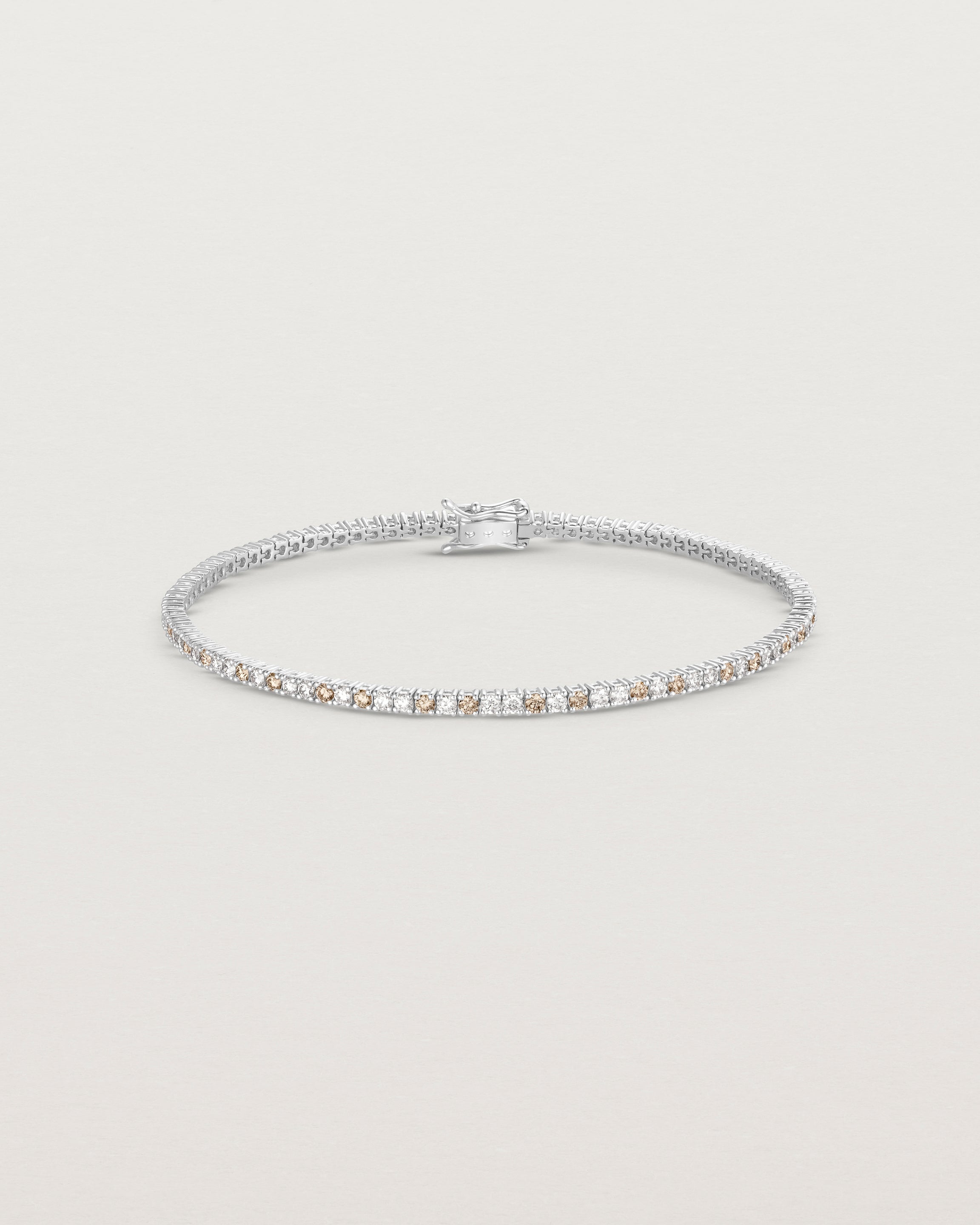 Leora Tennis Bracelet | Champagne & White Diamond