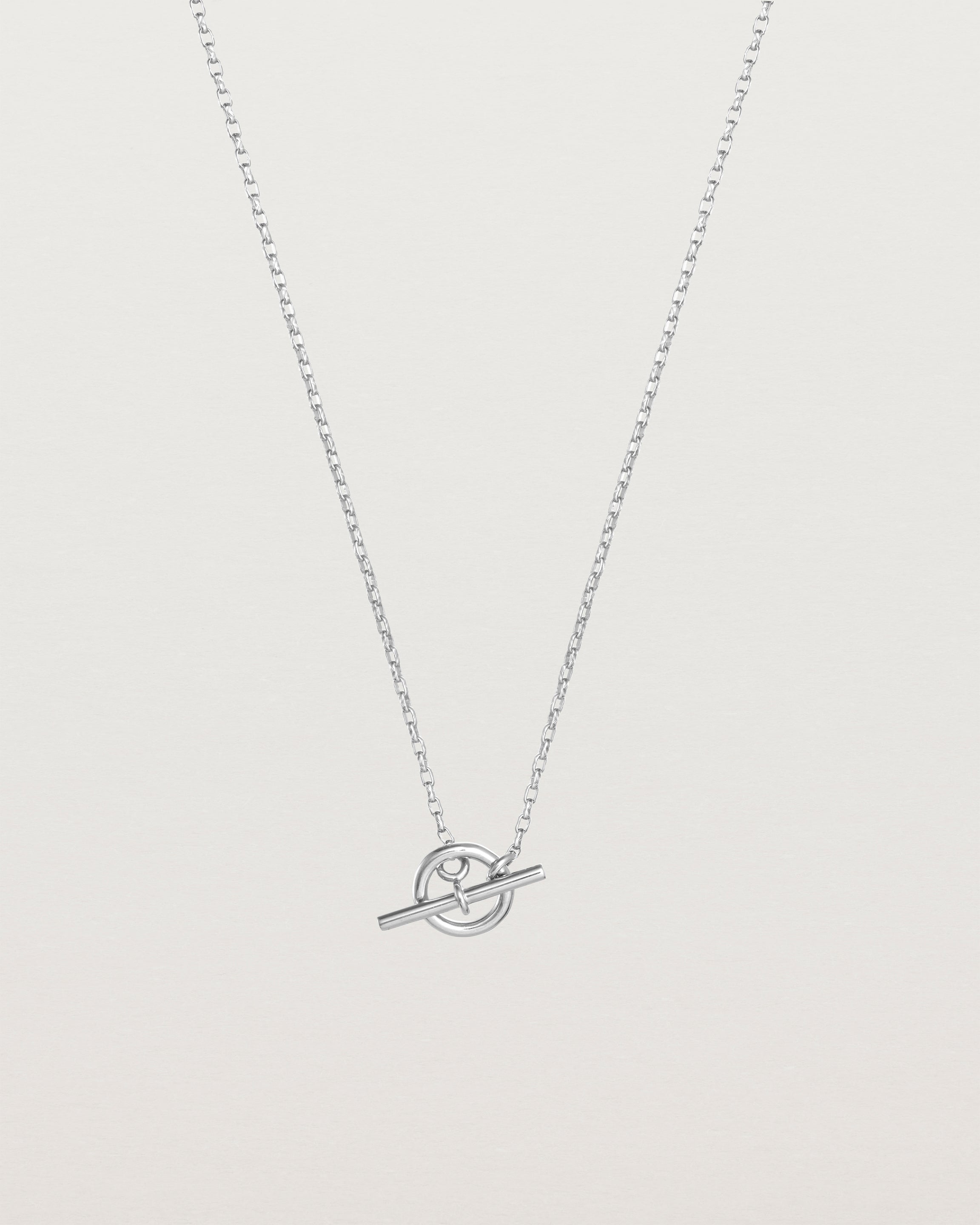 Front view of the Terra Chain Necklace | Fine in white gold.