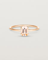 Front view of the Tiny Fei Ring | Morganite in rose gold.