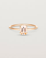 Front view of the Tiny Fei Ring | Morganite in rose gold.