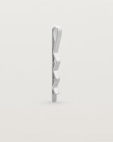 The Turas Tie Bar in Sterling Silver standing.