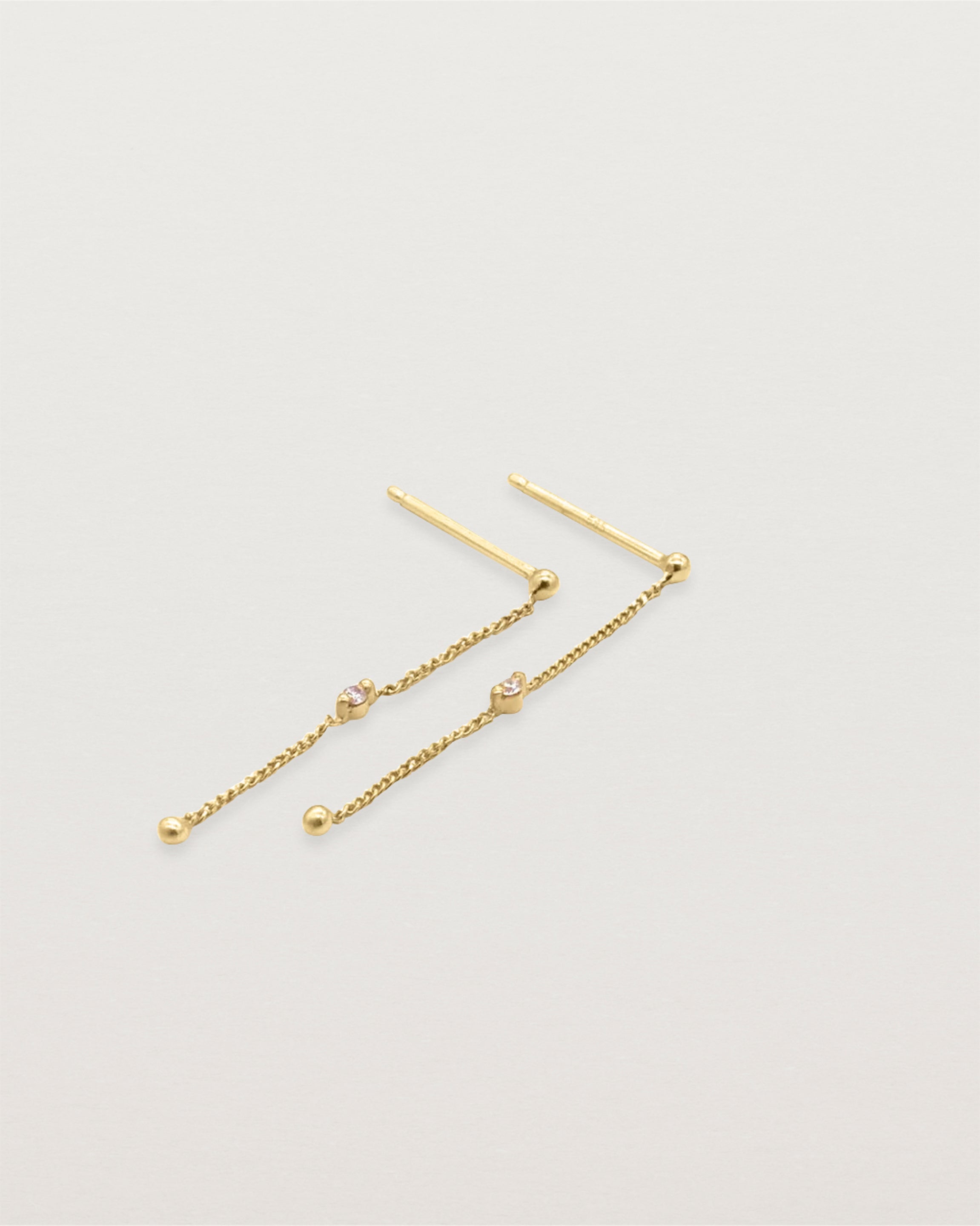 Una Drop Earrings | Diamond | Yellow Gold
